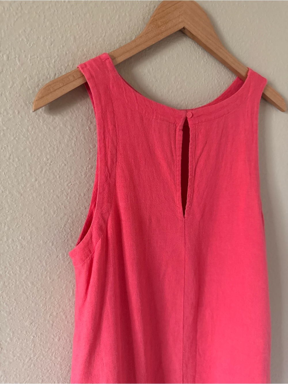 a new day Linen-Blend Coral Sleeveless Mini Dress - Picture 4 of 7